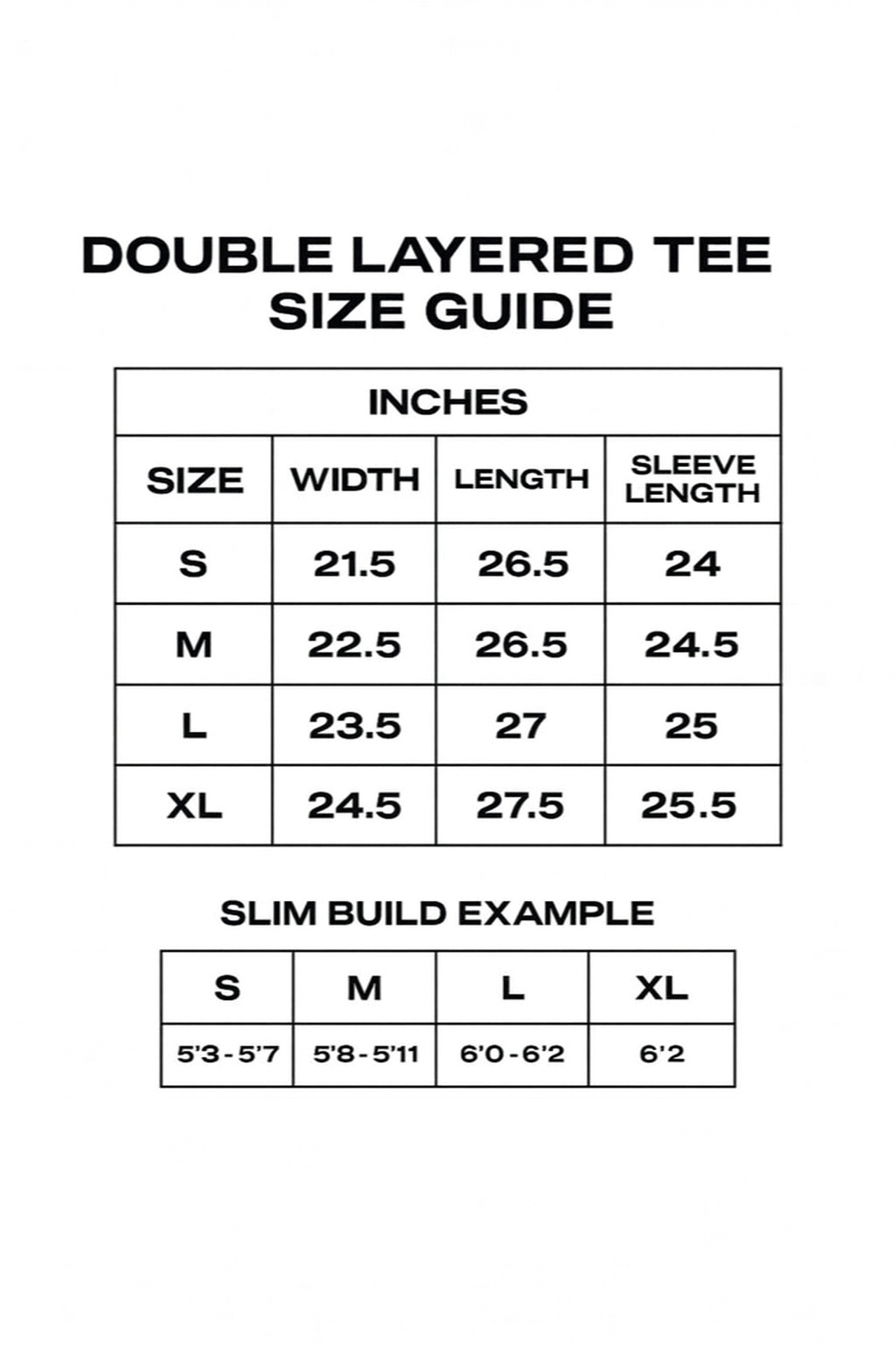 Double Layered Long Sleeve T-shirt:  Black